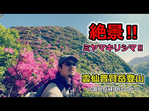 【ソロハイク】絶景！満開のミヤマキリシマ!! 雲仙普賢岳登山【2022.5月】